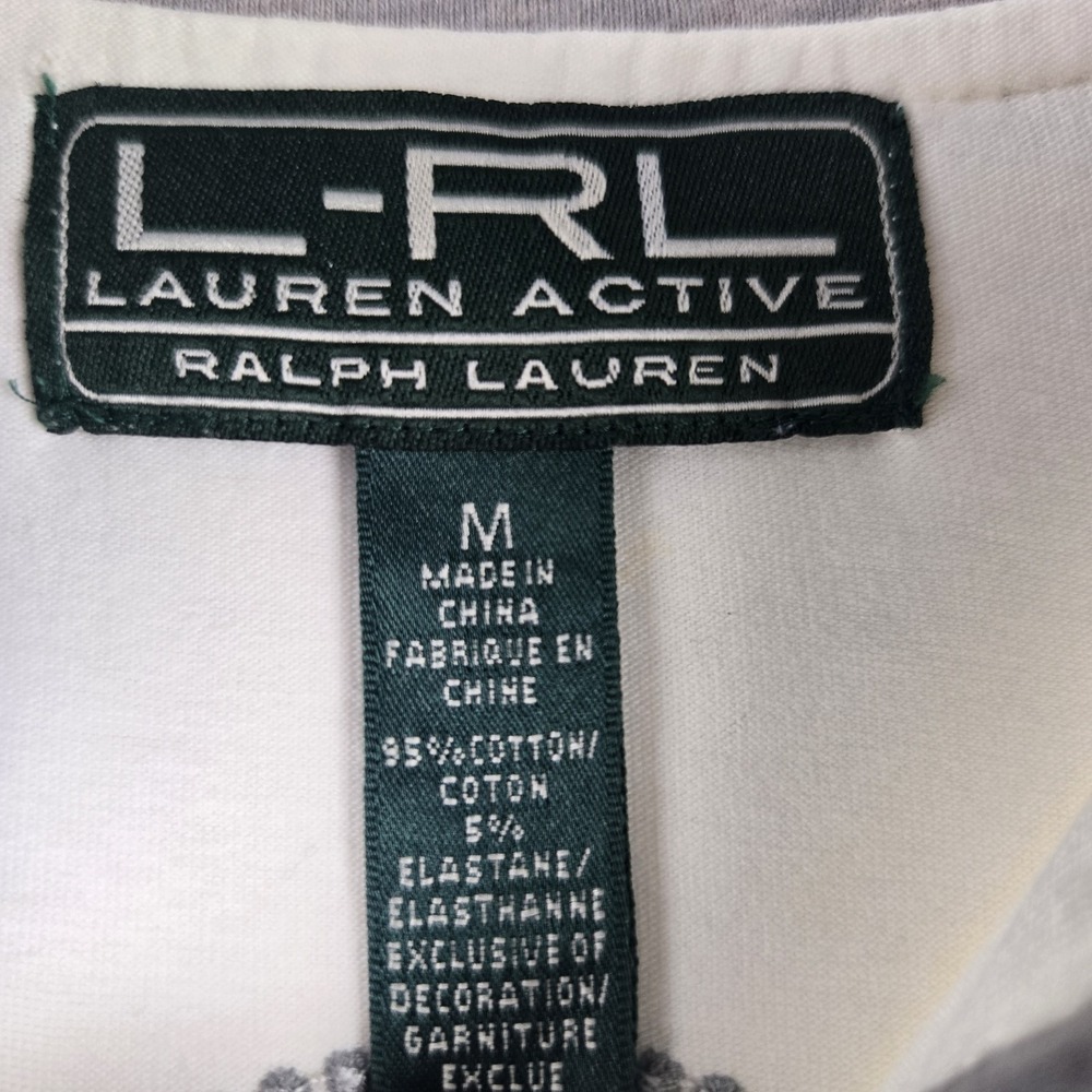 Lauren Active Ralph Lauren Women's Ivory1/4 Zip Sweater Size Medium‎ Logo - Picture 9 of 11